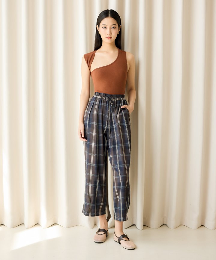 Martina Asymmetrical Top - Brown