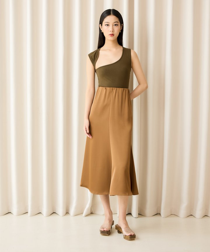 Martina Asymmetrical Top - Olive