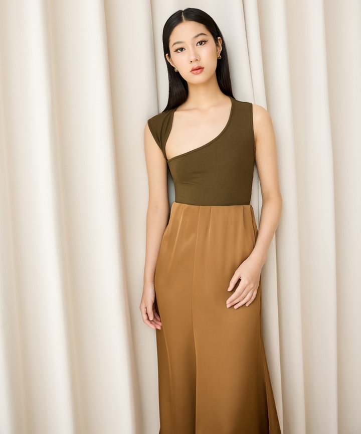 Martina Asymmetrical Top - Olive