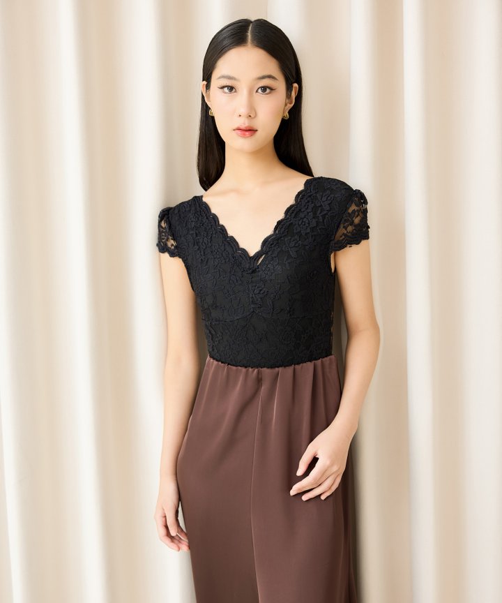 Perla Lace Bodysuit - Black