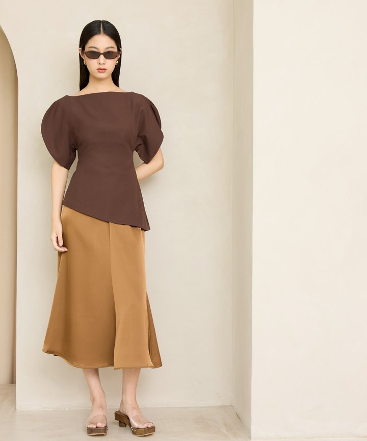 Tamara Midi Skirt - Bronze