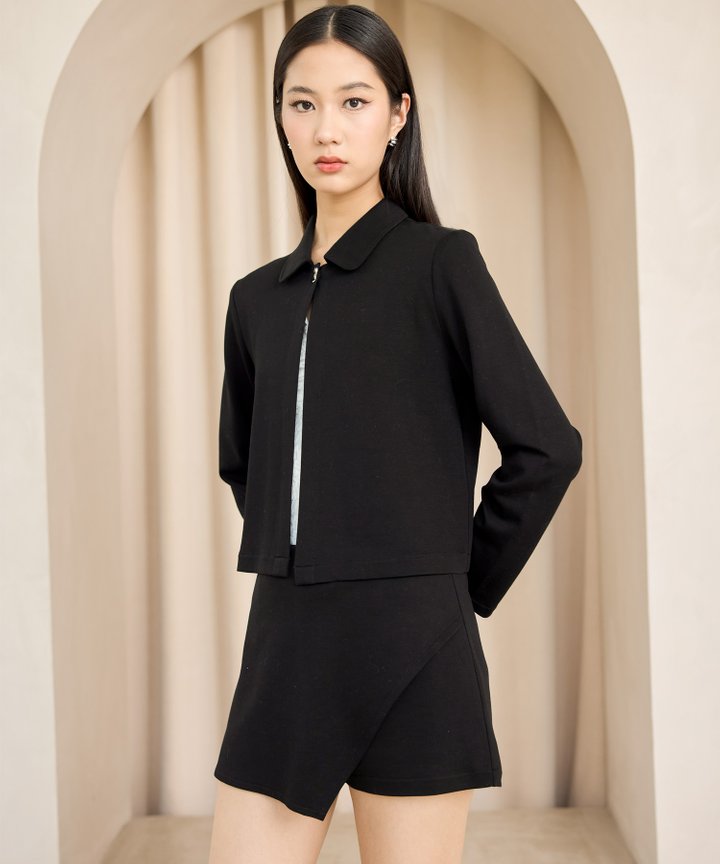 Maya Button Cardigan - Black