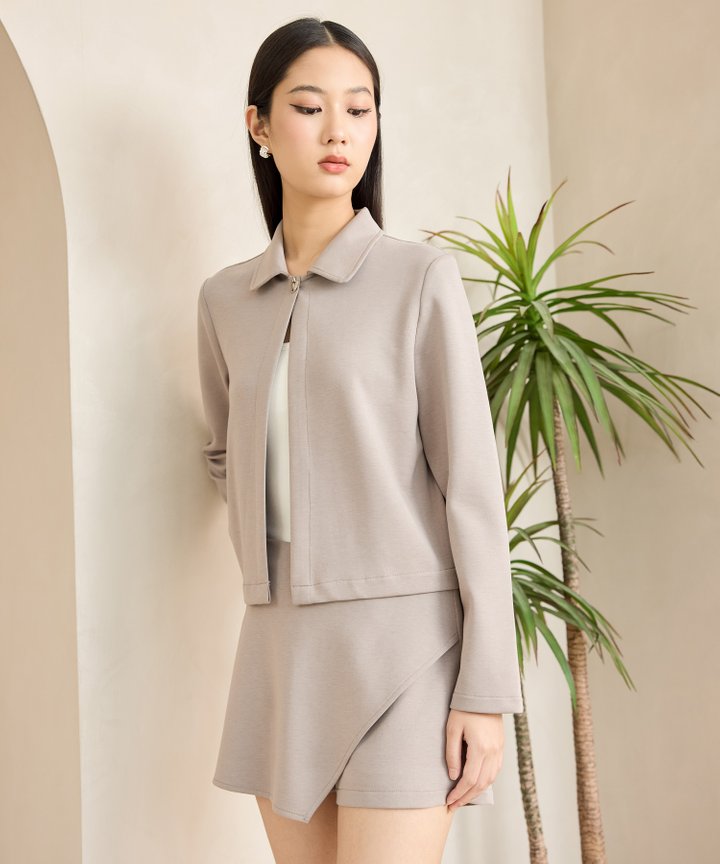 Maya Button Cardigan - Stone
