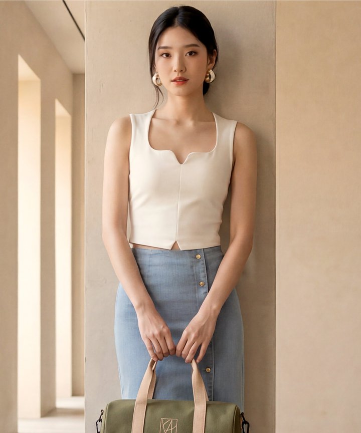 Sachi Bustier - White