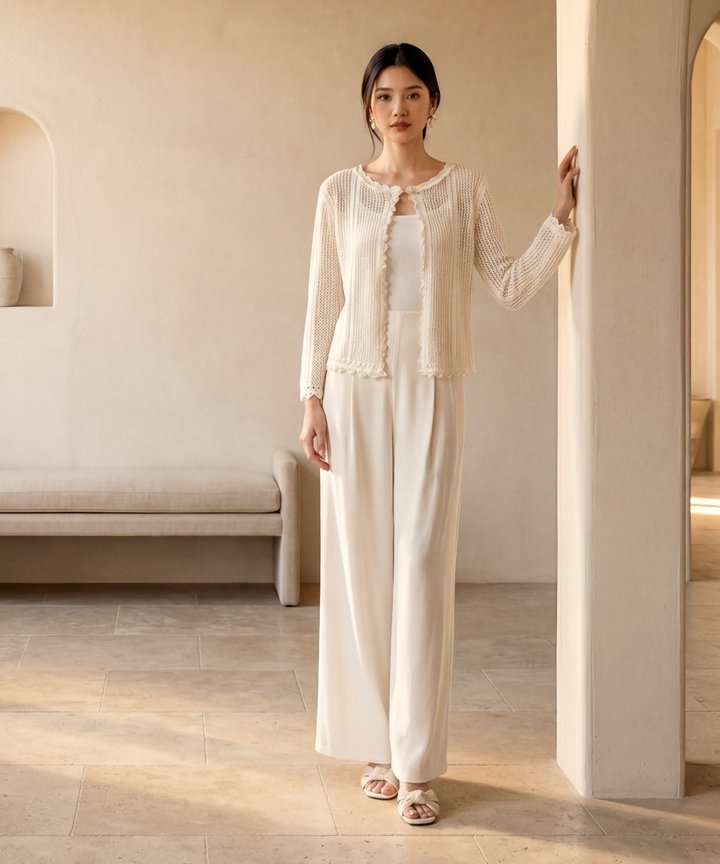 Seychelle Crochet Outerwear - White
