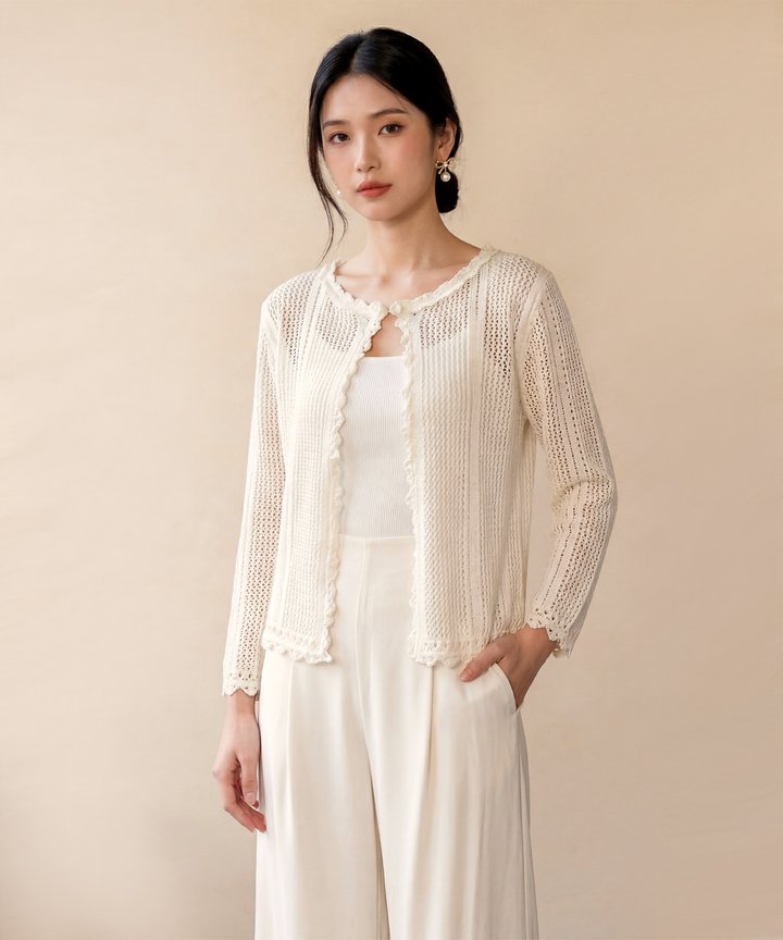 Seychelle Crochet Outerwear - White