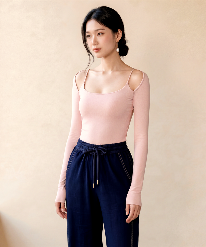 Tesca Cut Out Top - Pink