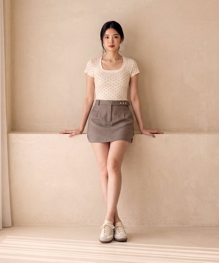 Charlie Polka Top - Cream