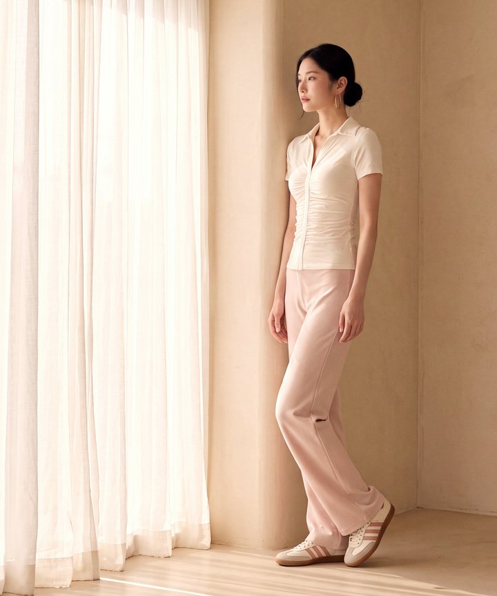 Jill Ruched Top - White