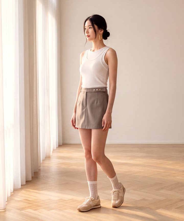 Lana Overlay Tank - White