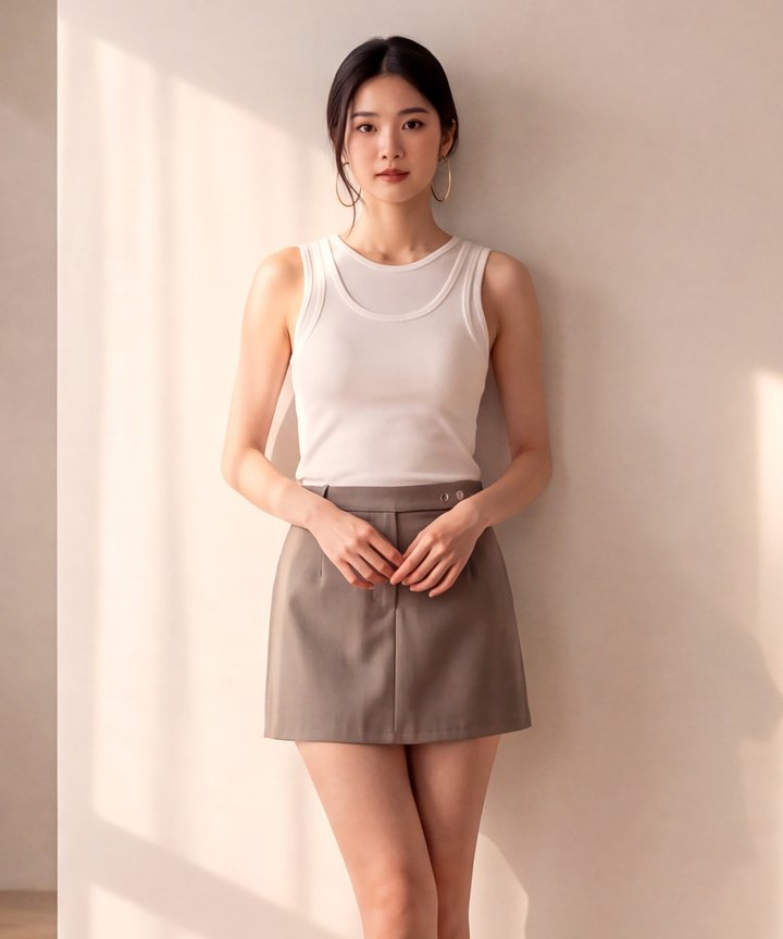 Lana Overlay Tank - White