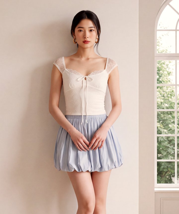 Moxy Bubble Skirt - Blue