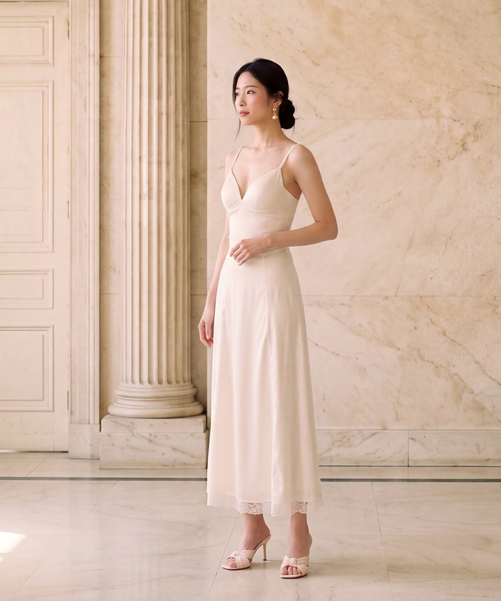 Tava Lace Trim Skirt - Ivory