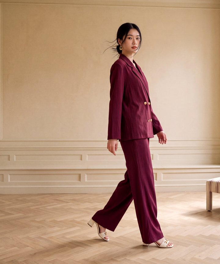 Estate Drawstring Pants - Burgundy