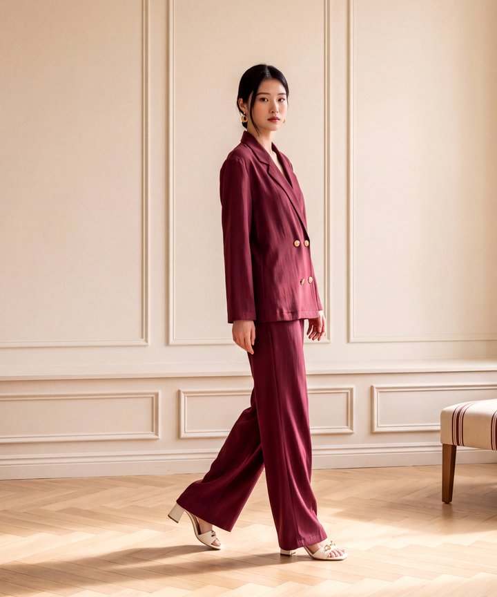 Estate Drawstring Pants - Burgundy