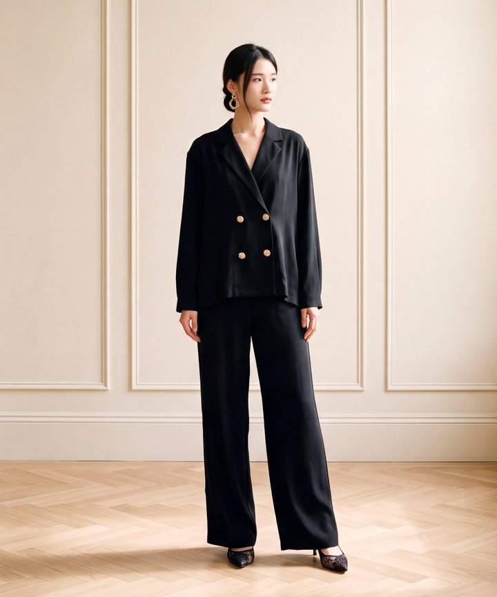 Estate Oversized Blazer - Black