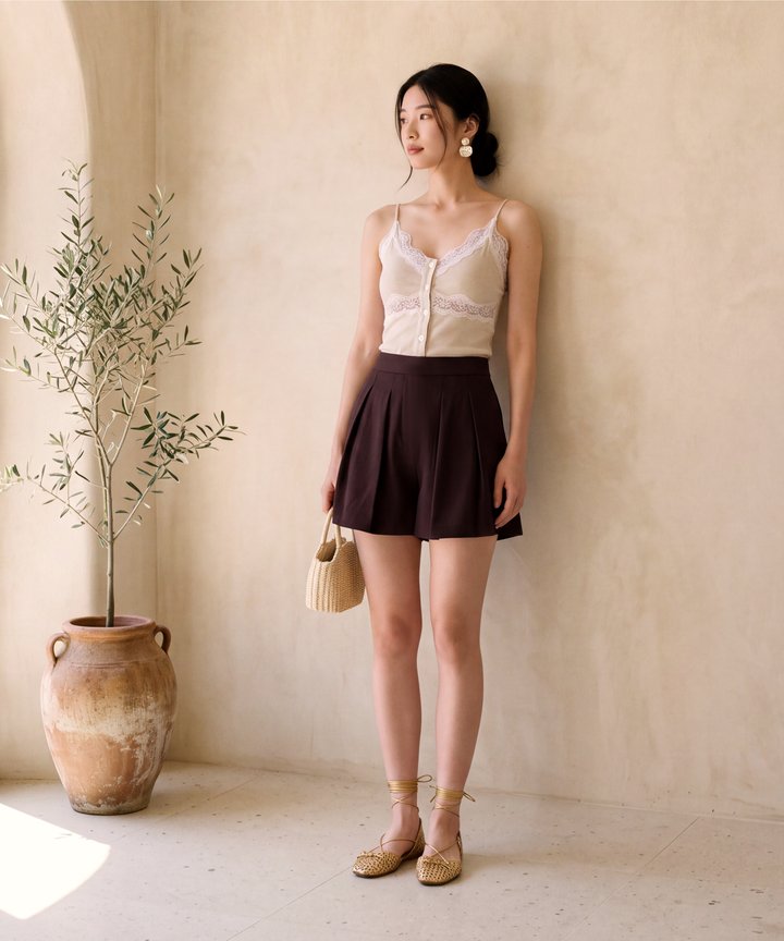 Romi Linen Shorts - Espresso (Preorder)