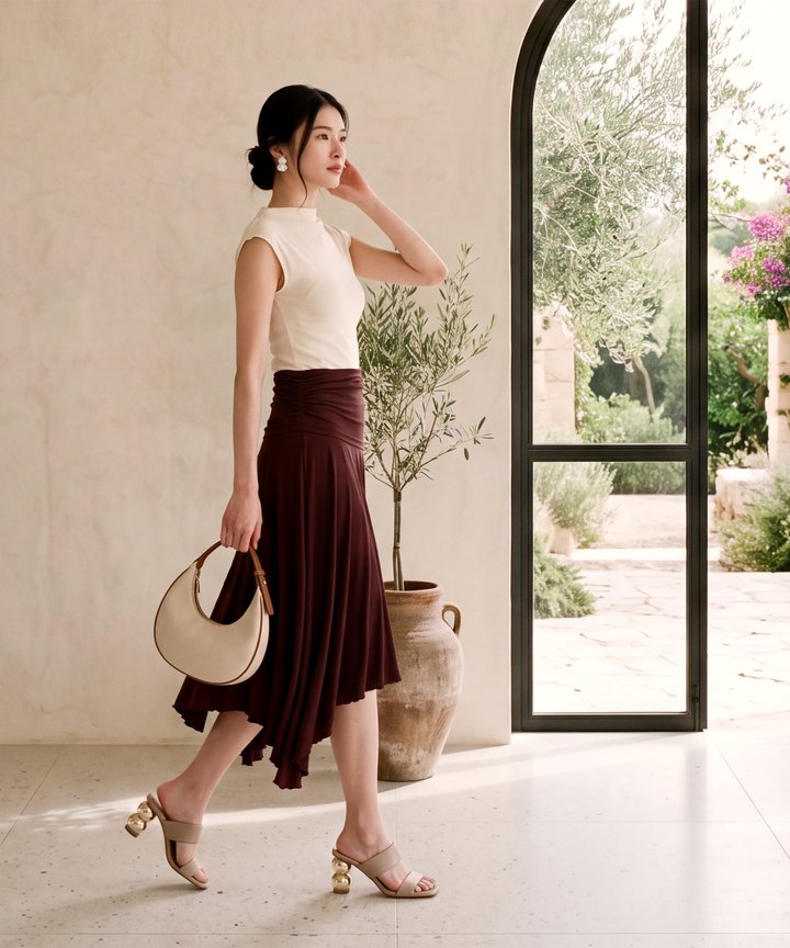 Sonya Mock Neck Top - Ivory (Preorder)