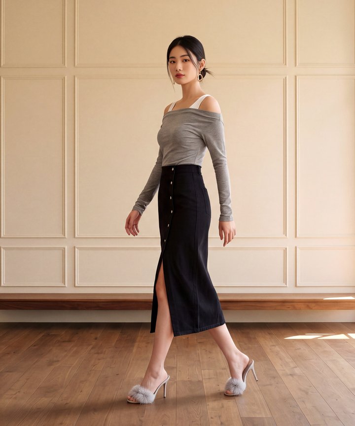 Atlas Layered Top - Grey
