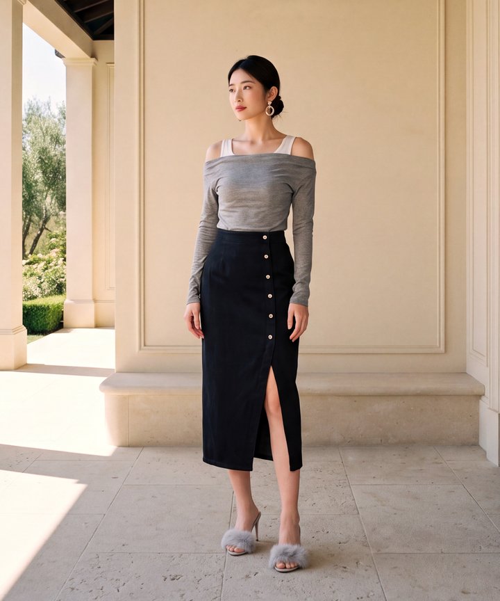 Atlas Layered Top - Grey