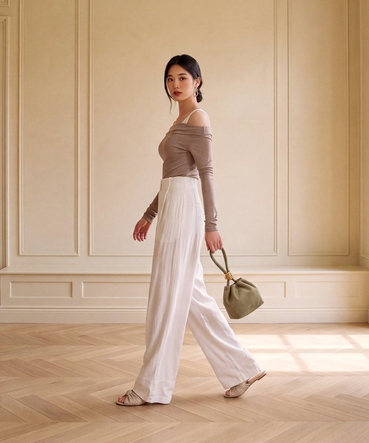Atlas Layered Top - Light Taupe (Backorder)