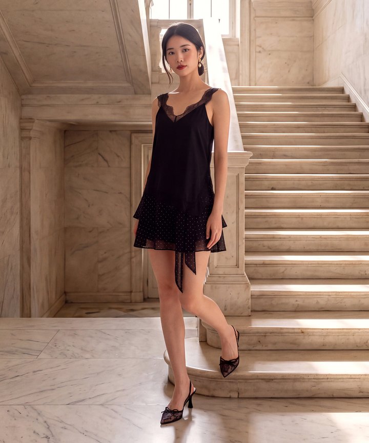 Ever After Lace Top - Black