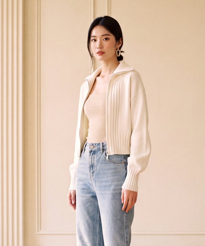 Hampton Knit Cardigan - White (Preorder)