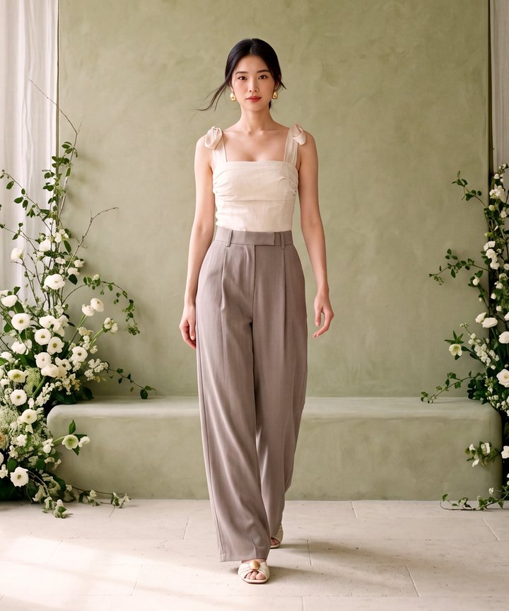 Matilda Linen Tie Top - Oat