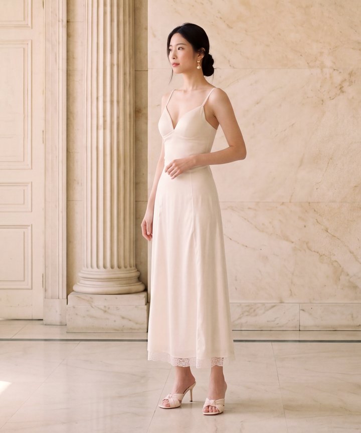 Tava Lace Trim Skirt - Ivory