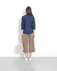 Atelier Belted Shirt Back View Women's Top