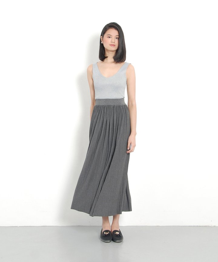 Heather Maxi Skirt - Dark Grey
