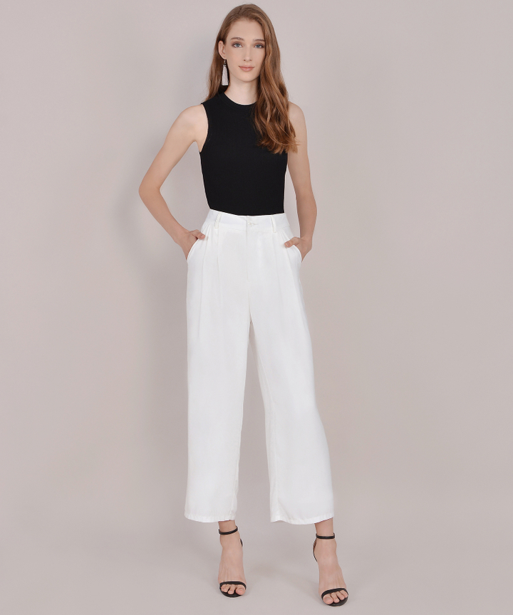 Adelaide Wide Leg Pants - White