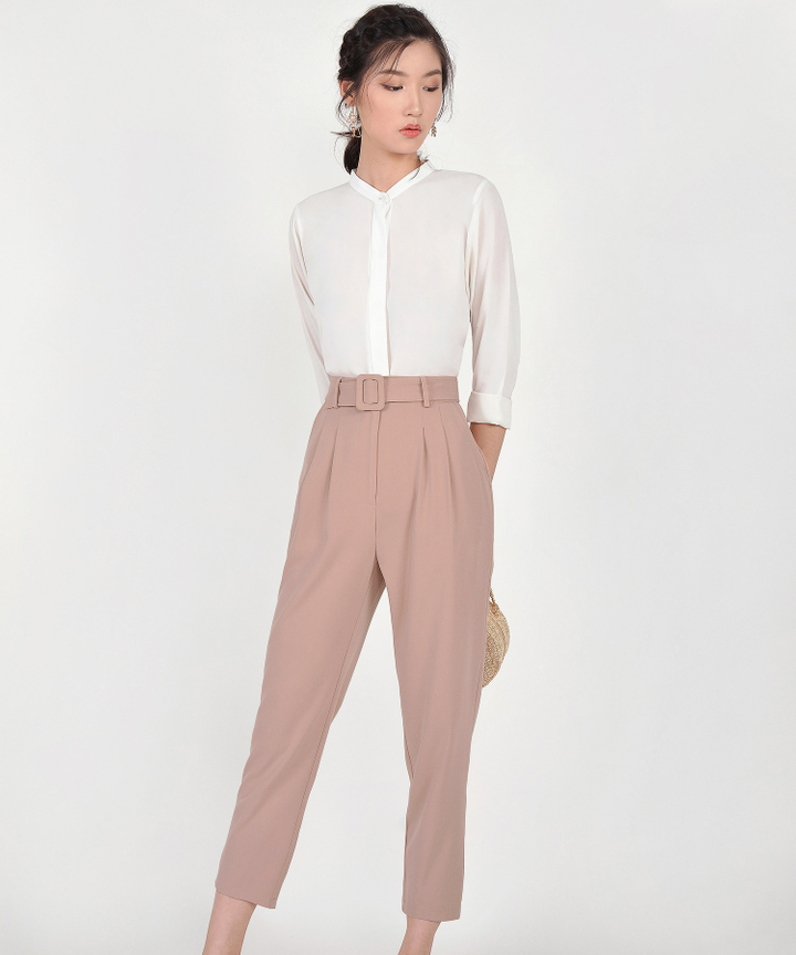 Meghan Belted Trousers - Tan