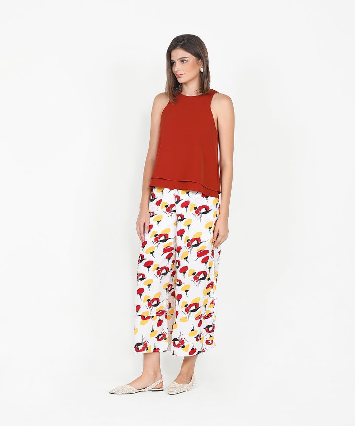 Monet Printed Pants - White