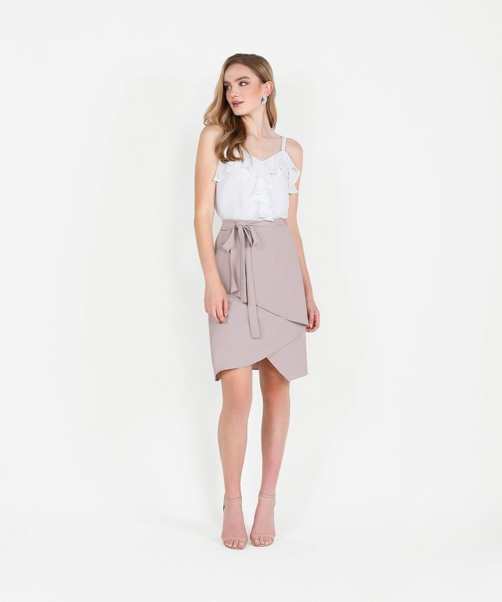 Dorset Asymmetrical Tiered Skirt - Pale Lavender
