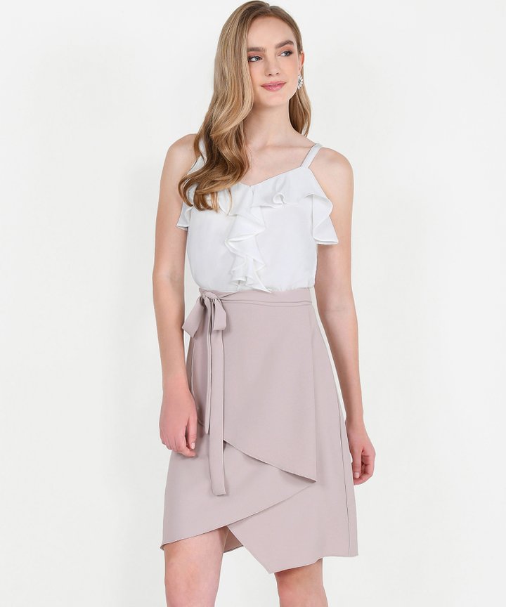 Dorset Asymmetrical Tiered Skirt - Pale Lavender