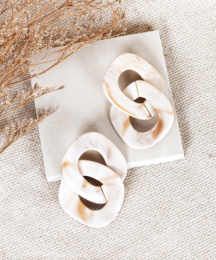 Marble Interlock Earrings