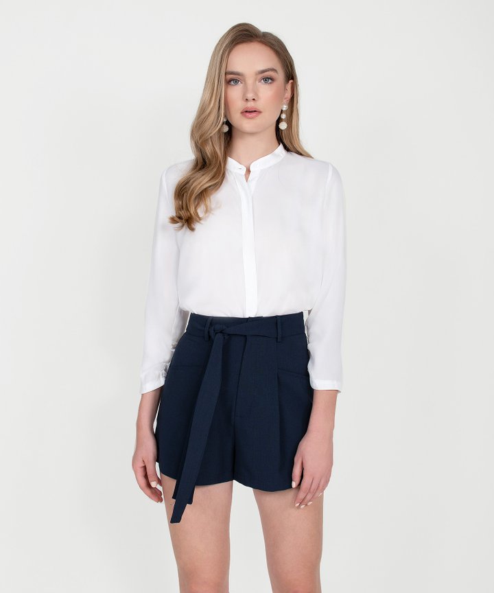 Axel Belted Shorts - Midnight Blue (Restock)