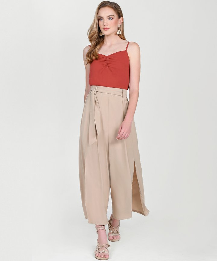 Cora Ruched Camisole - Vermillion