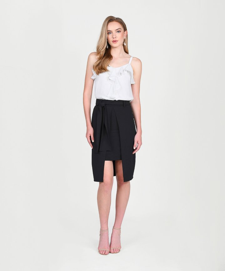Keira Ruffle Top - White