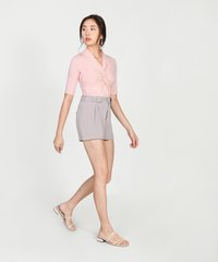 women's knotted top in pink