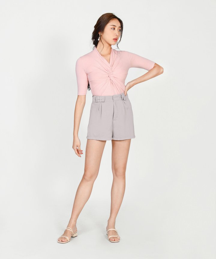 Amadea Knotted Top - Lemonade Pink
