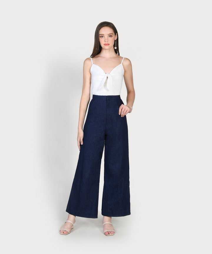 Maribou Tie-Front Top - White