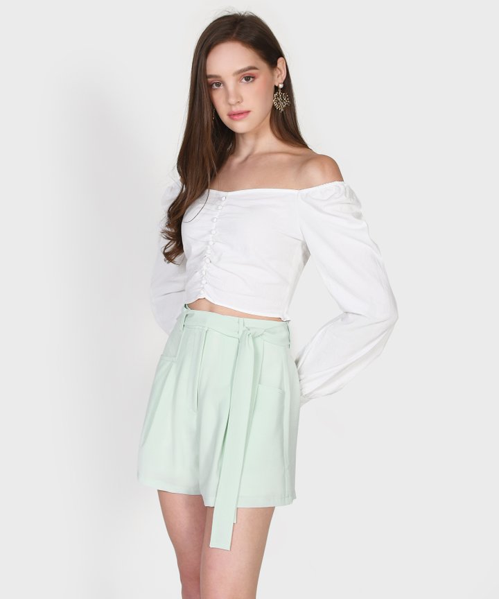 Henrietta Cropped Blouse - White