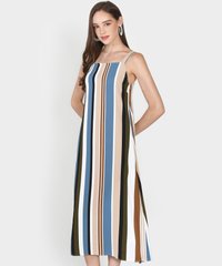 Nicolette Striped Maxi in Lucerne Blue Dress Shop Singapore