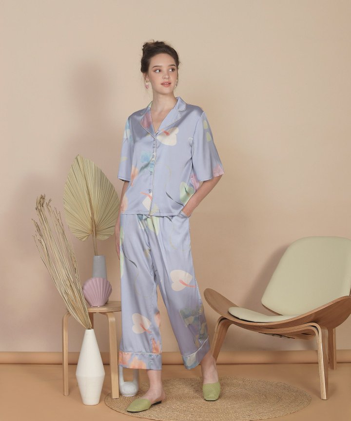 Bellflower Cropped Pants - Hydrangea Blue (Restock)