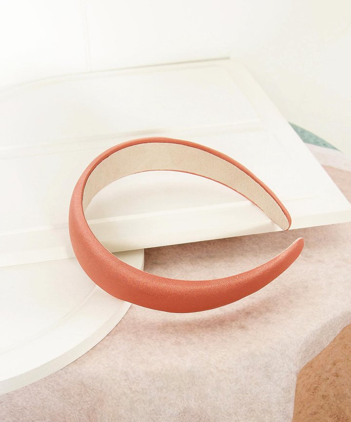 Mirelle Satin Hairband - Coral Pink