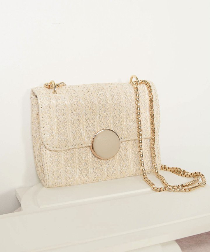 Trellis Woven Purse