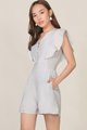 Blanche Ruffle Playsuit in Pale Cinder Grey Women's One Piece Suit Online