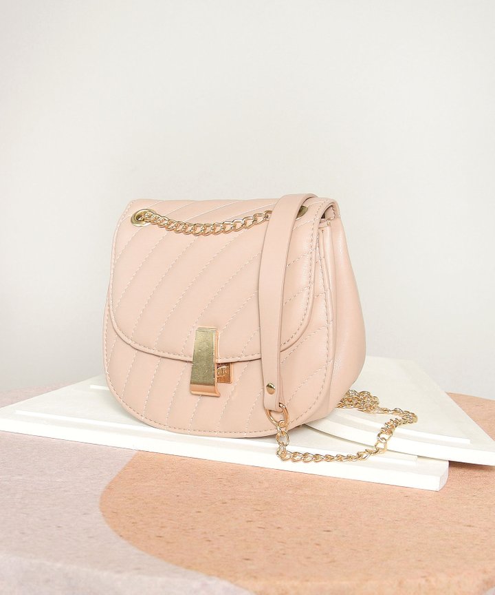 Clairbelle Chain Purse - Nude Pink